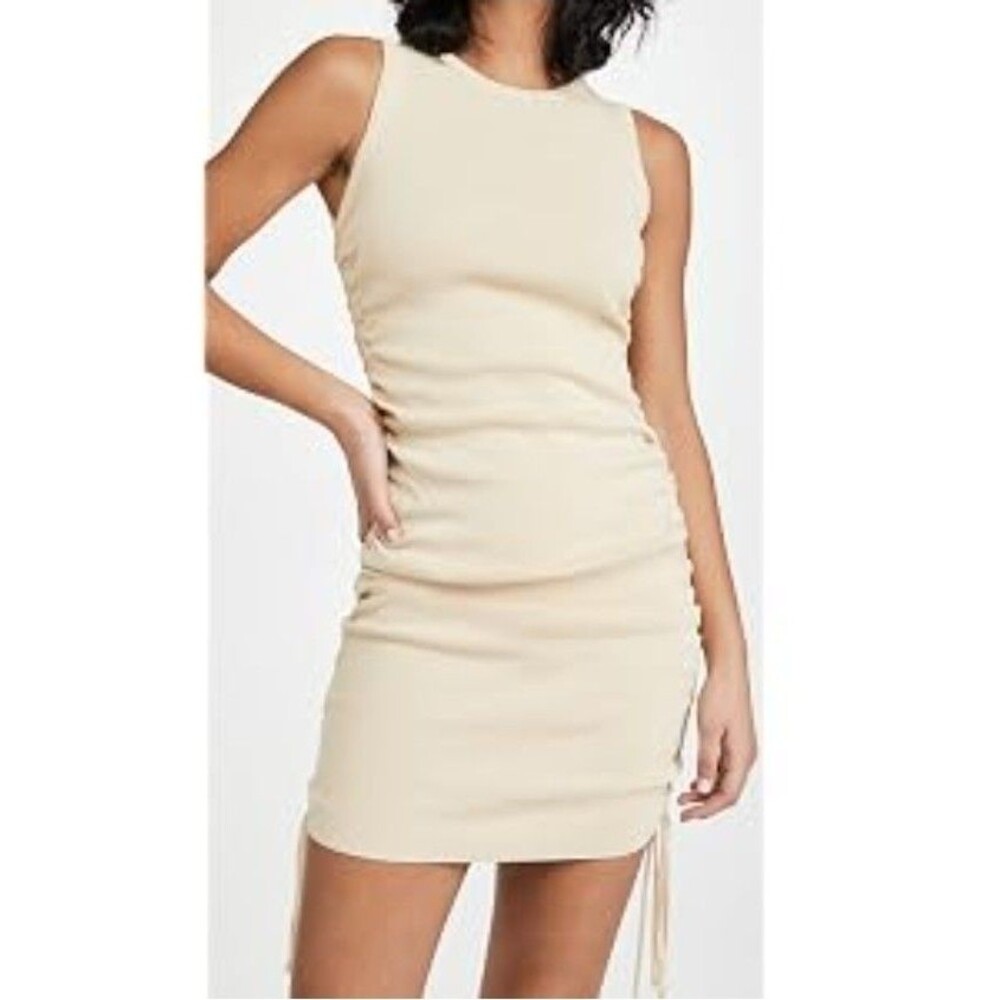 Revolve Lioness Military Minds Mini Dress Sz Medium Ecru Off White Adjustable